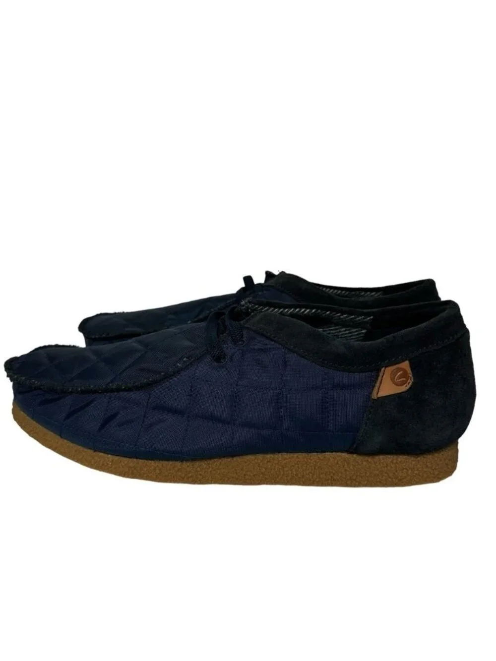 Clarks Mens Shacre II Step Moc Loafers Size 12 Wide Blue Casual Suede Textile
